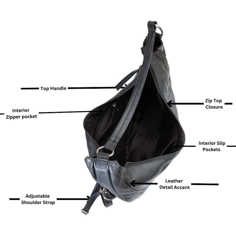 Grand sac hobo à bandoulière