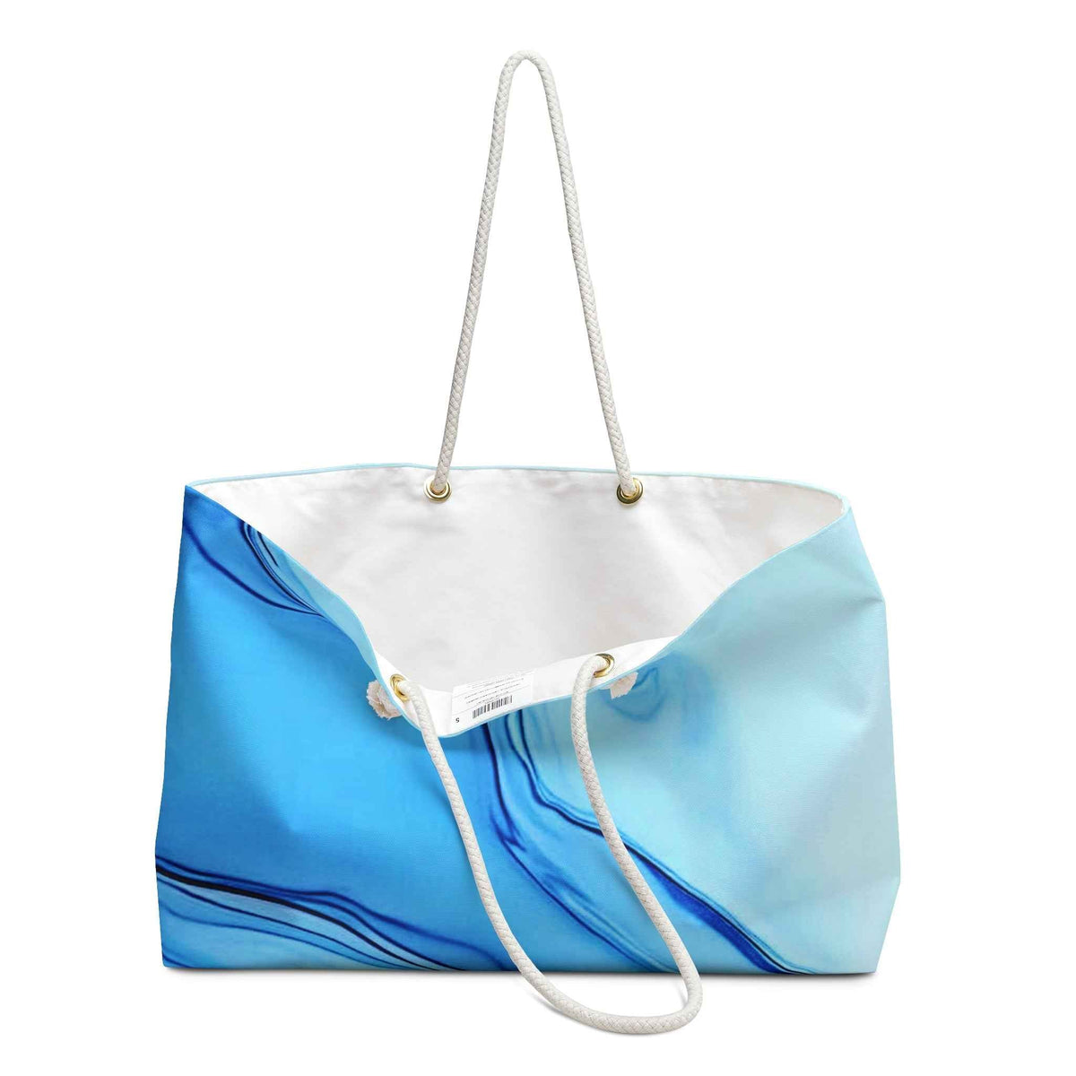 Sac de voyage Blue Marble Wave | Grand sac fourre-tout abstrait océan