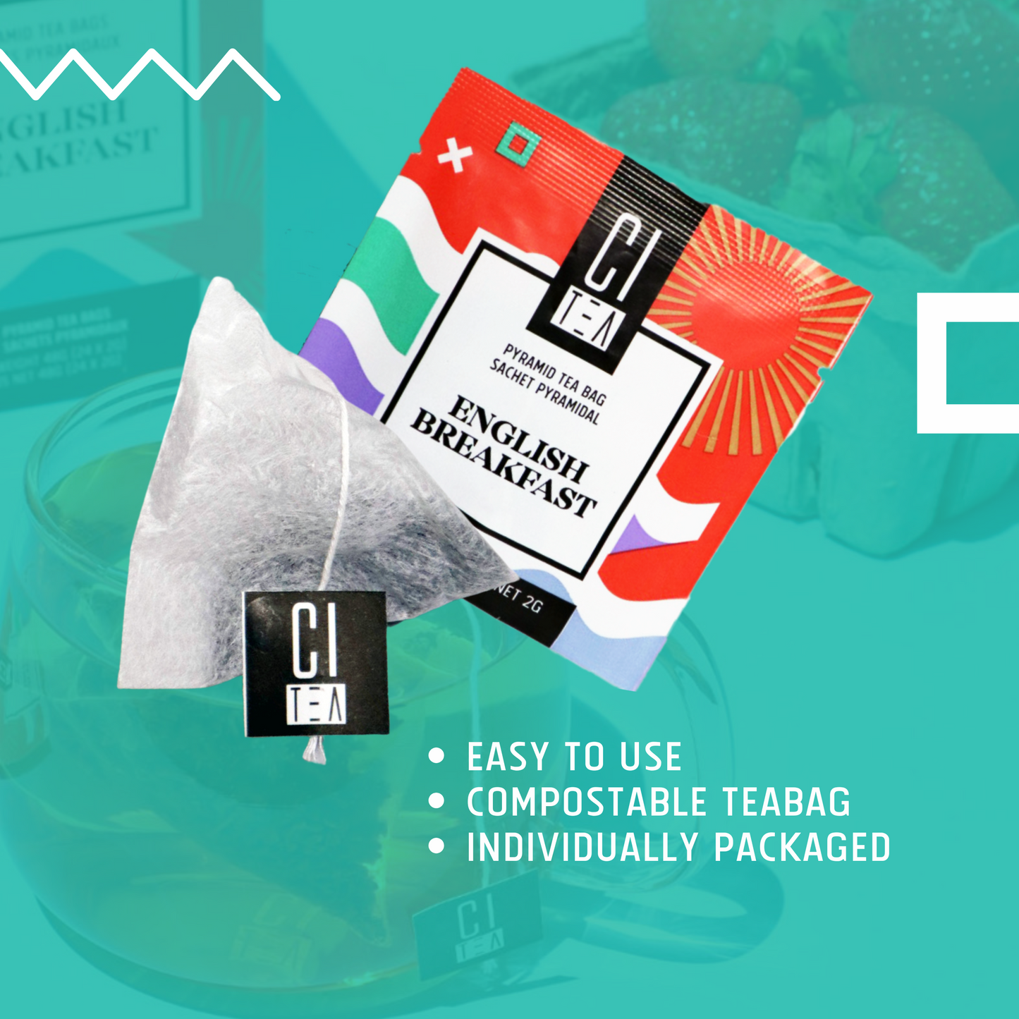 Thé noir English Breakfast - 24 sachets pyramidaux
