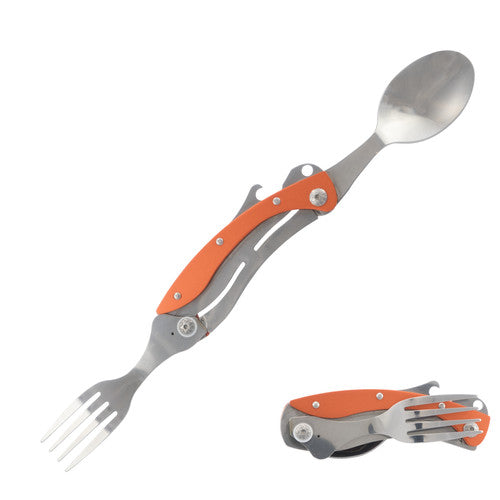 Stainless steel fork and spoon