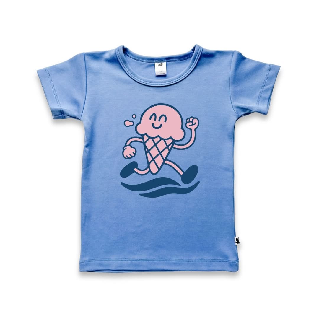 Baby/Kids' Bamboo Graphic T-Shirt | "Sandcastle" on Tangerine Crush