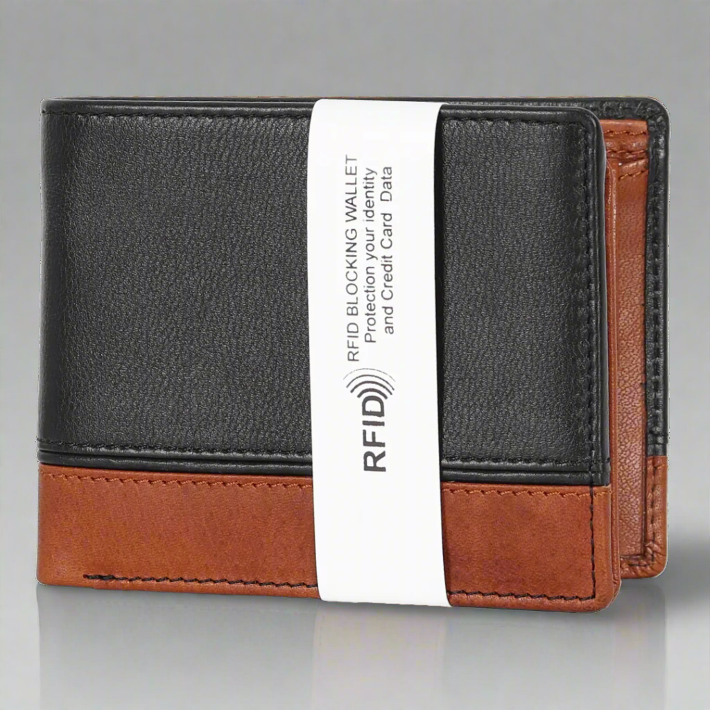 Portefeuille pliable BOL noir/marron