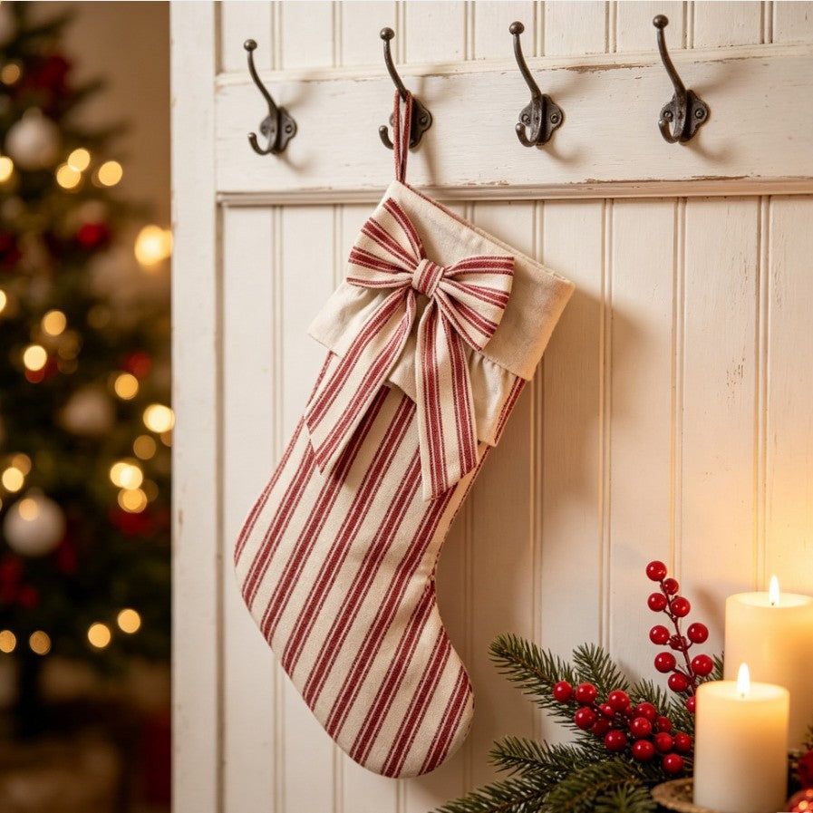 Christmas Fireplace Decorative Stocking Gift Bag