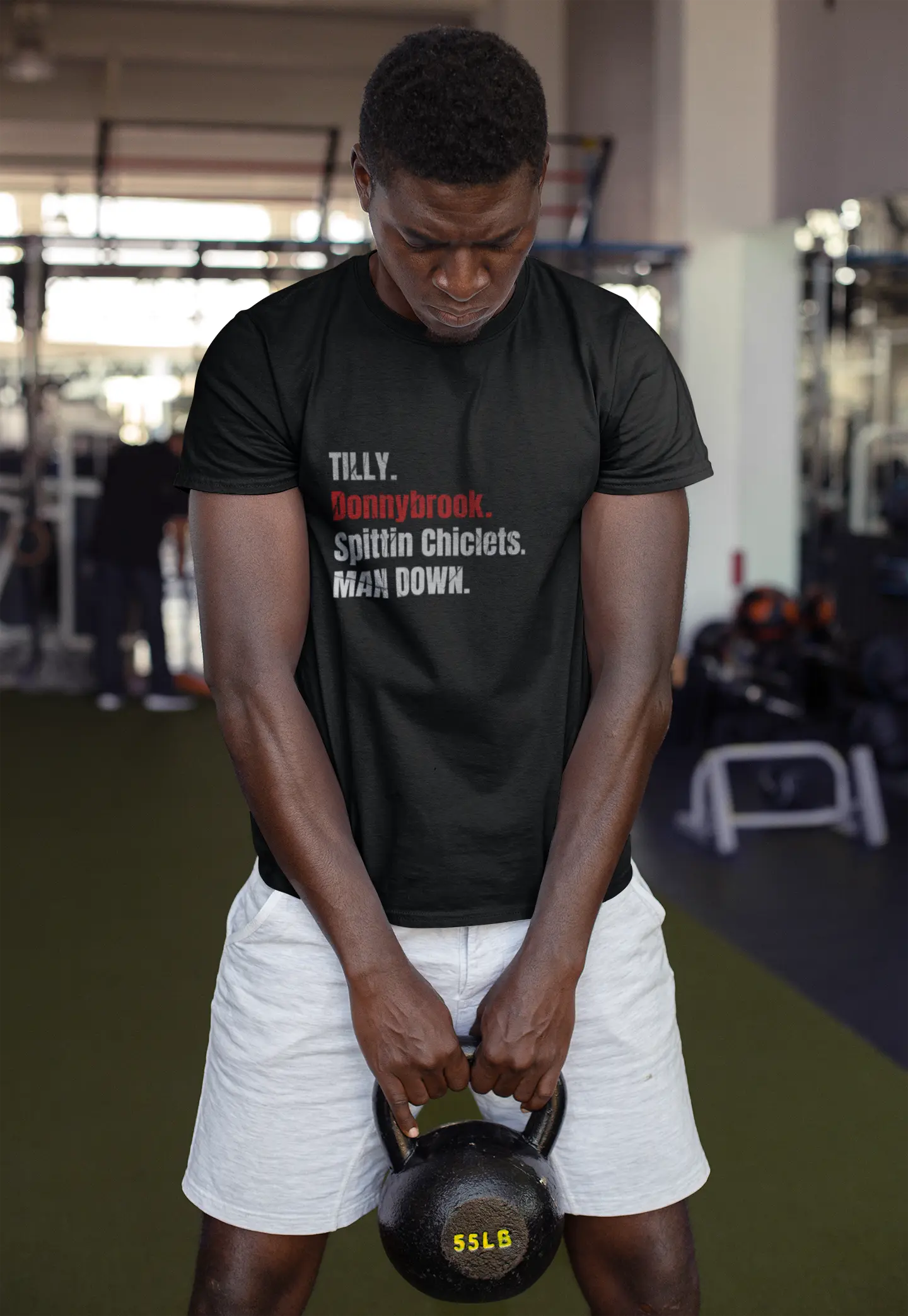 T-shirt Tilly Donnybrook Spittin Chicklets Man Down - Hockey Fight - Maple Stick Hockey Co. - Vrai Fan