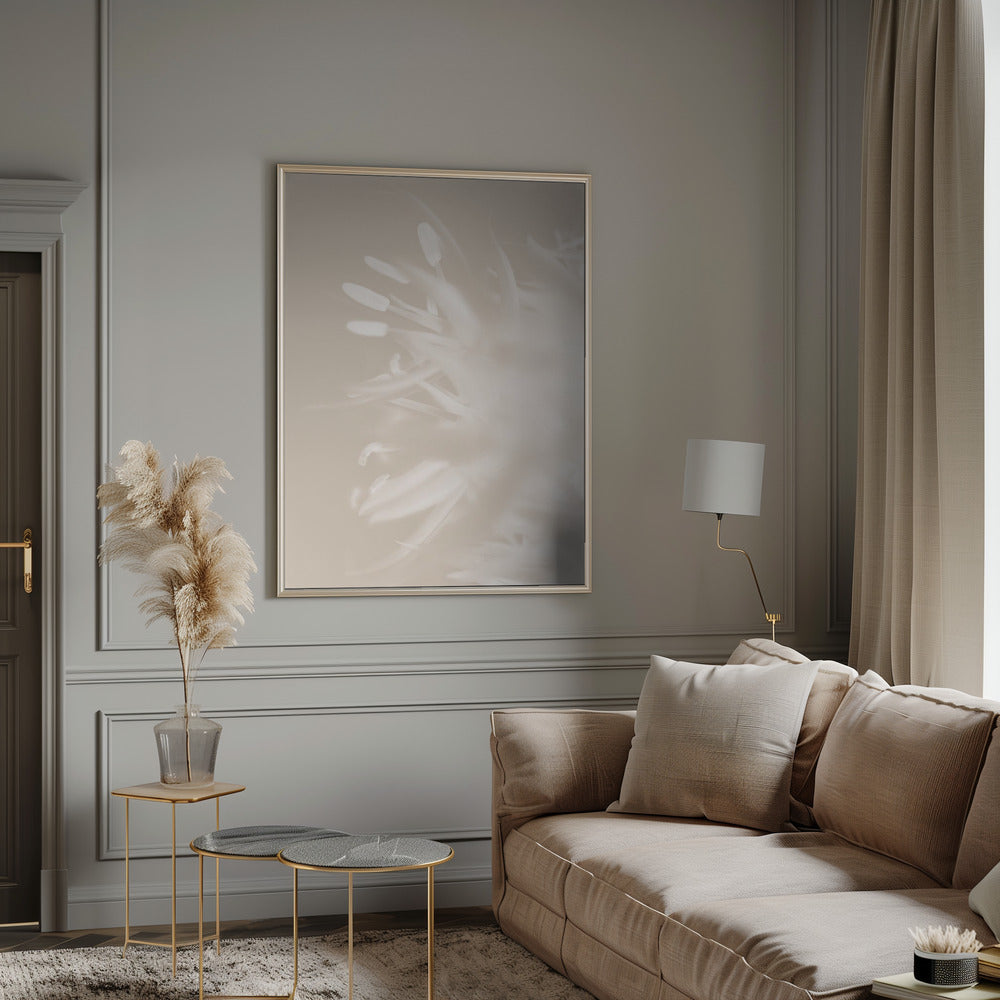 Art mural Fleur Beige_1