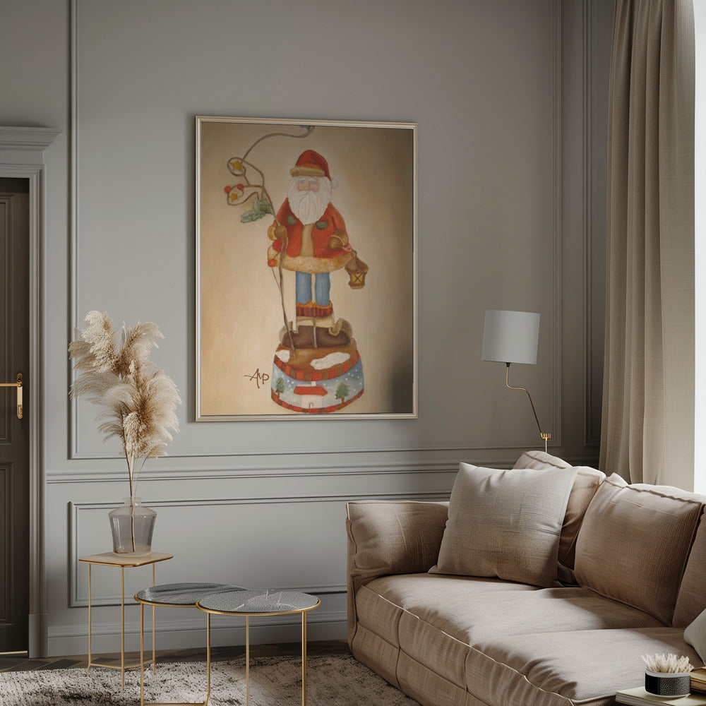 Décoration murale Le Père Noël arrive