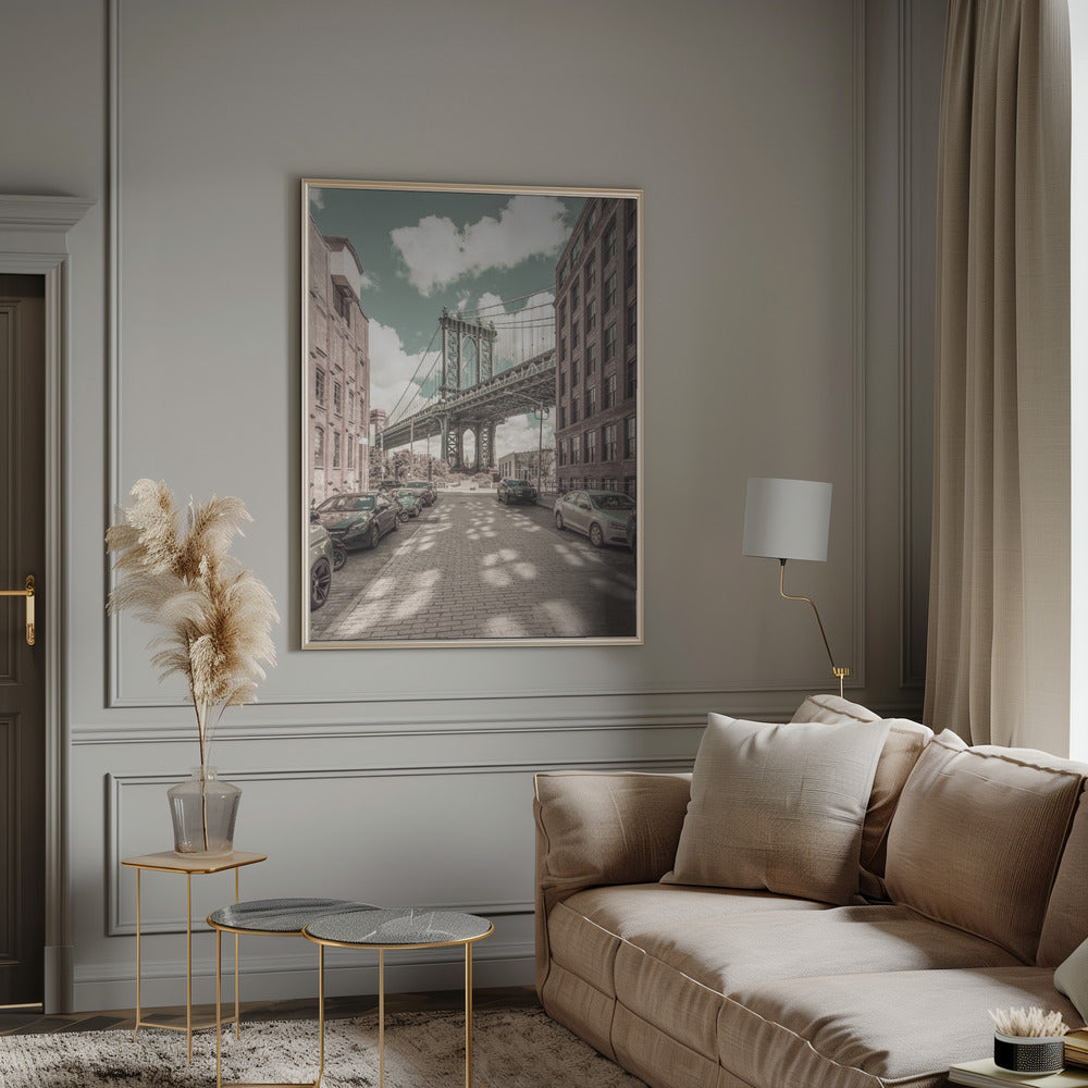 Décoration murale NEW YORK Manhattan Bridge | style urbain vintage