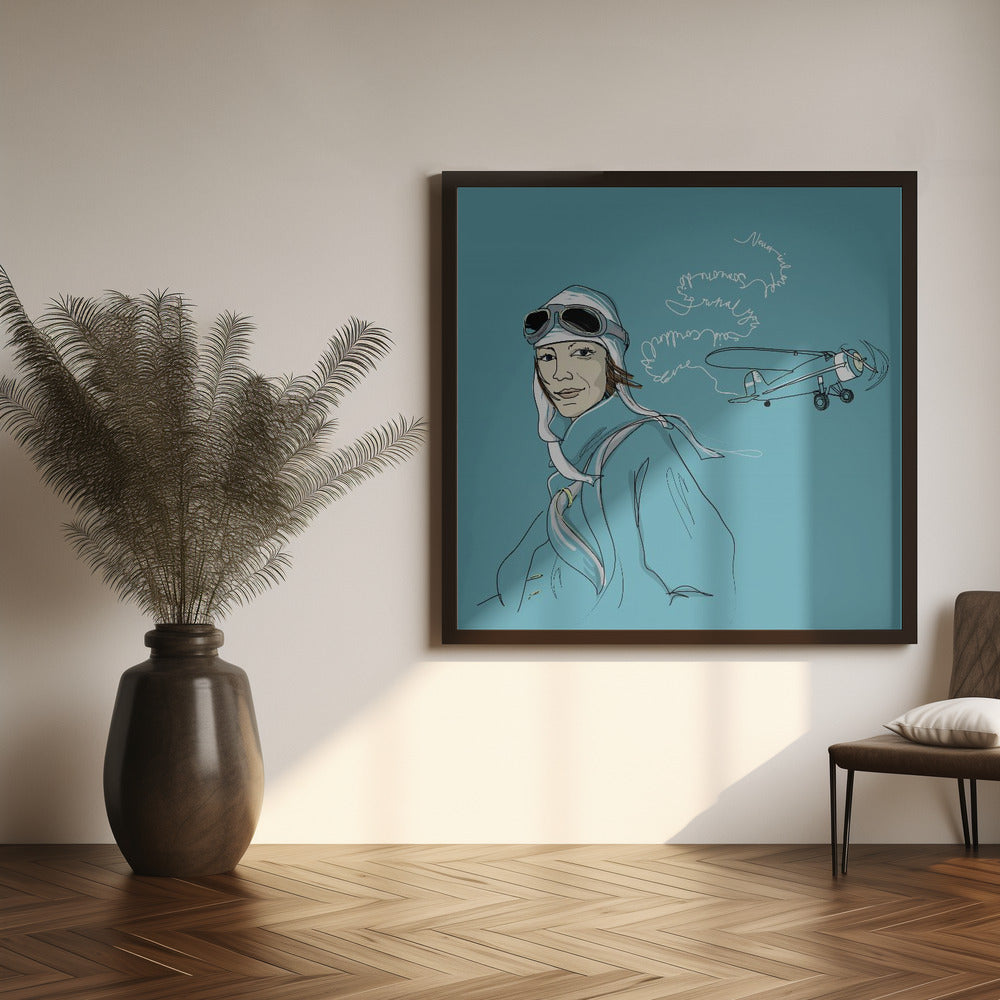 Art mural Amelia Earhart