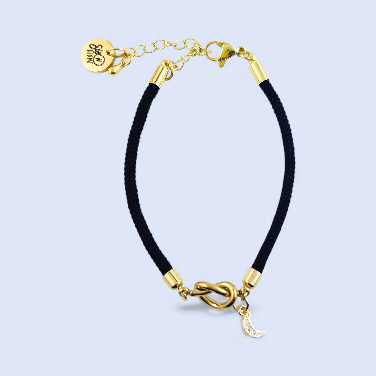 Bracelet en corde Knot & Moon