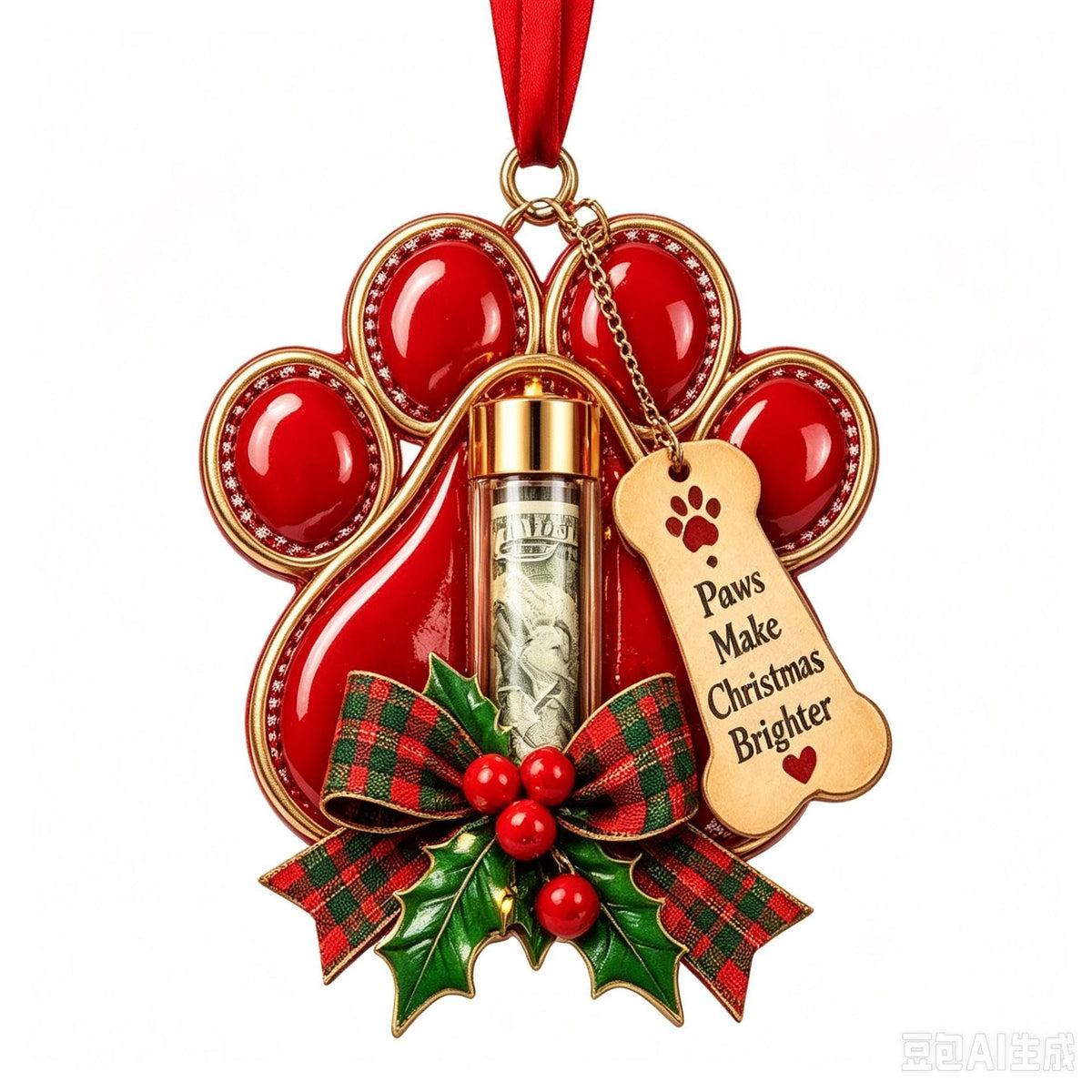 Christmas Cash Holder Ornament
