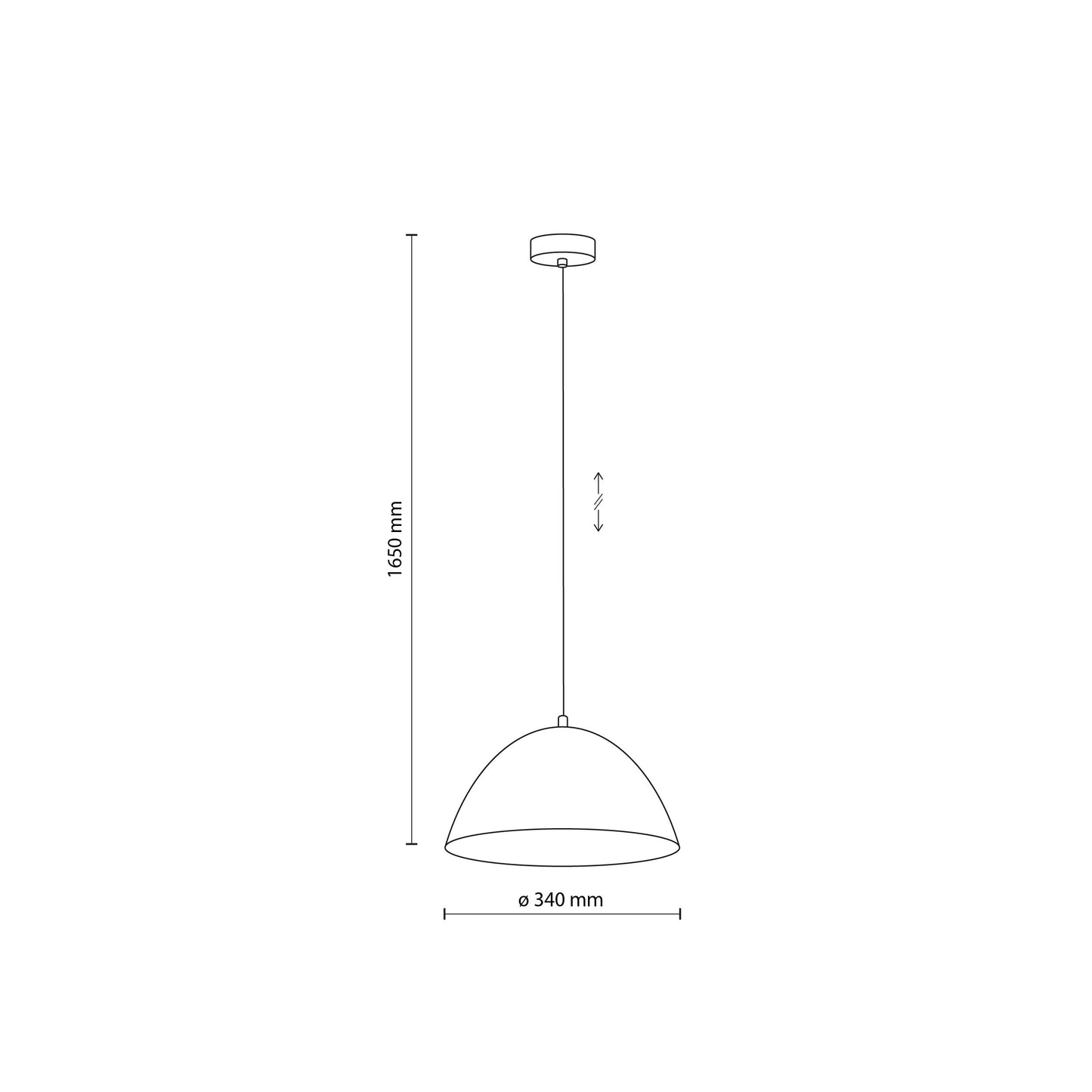 Suspension dôme FARO pour îlot de cuisine, table de salle à manger et intérieurs modernes