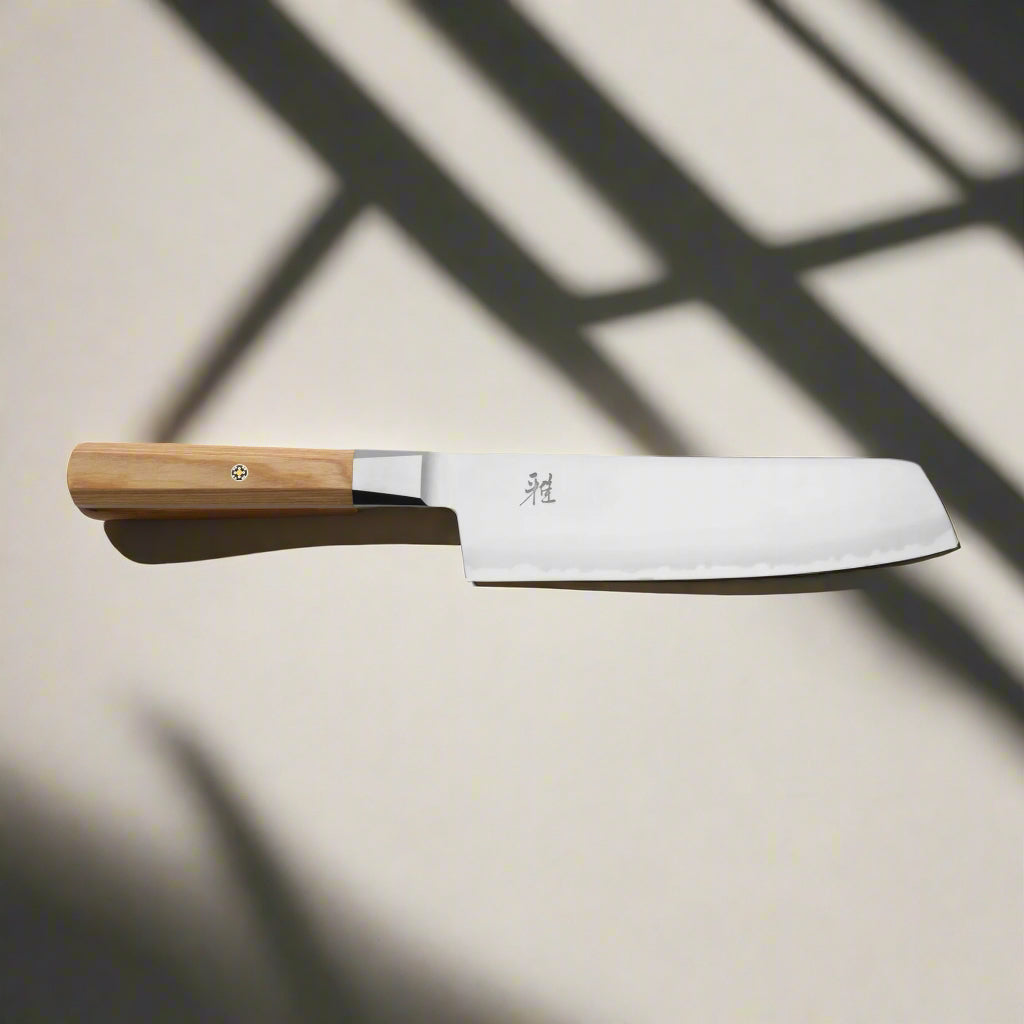 Couteau Nakiri MIYABI 4000 FCV2 KOYA 6,5 pouces – Manche beige