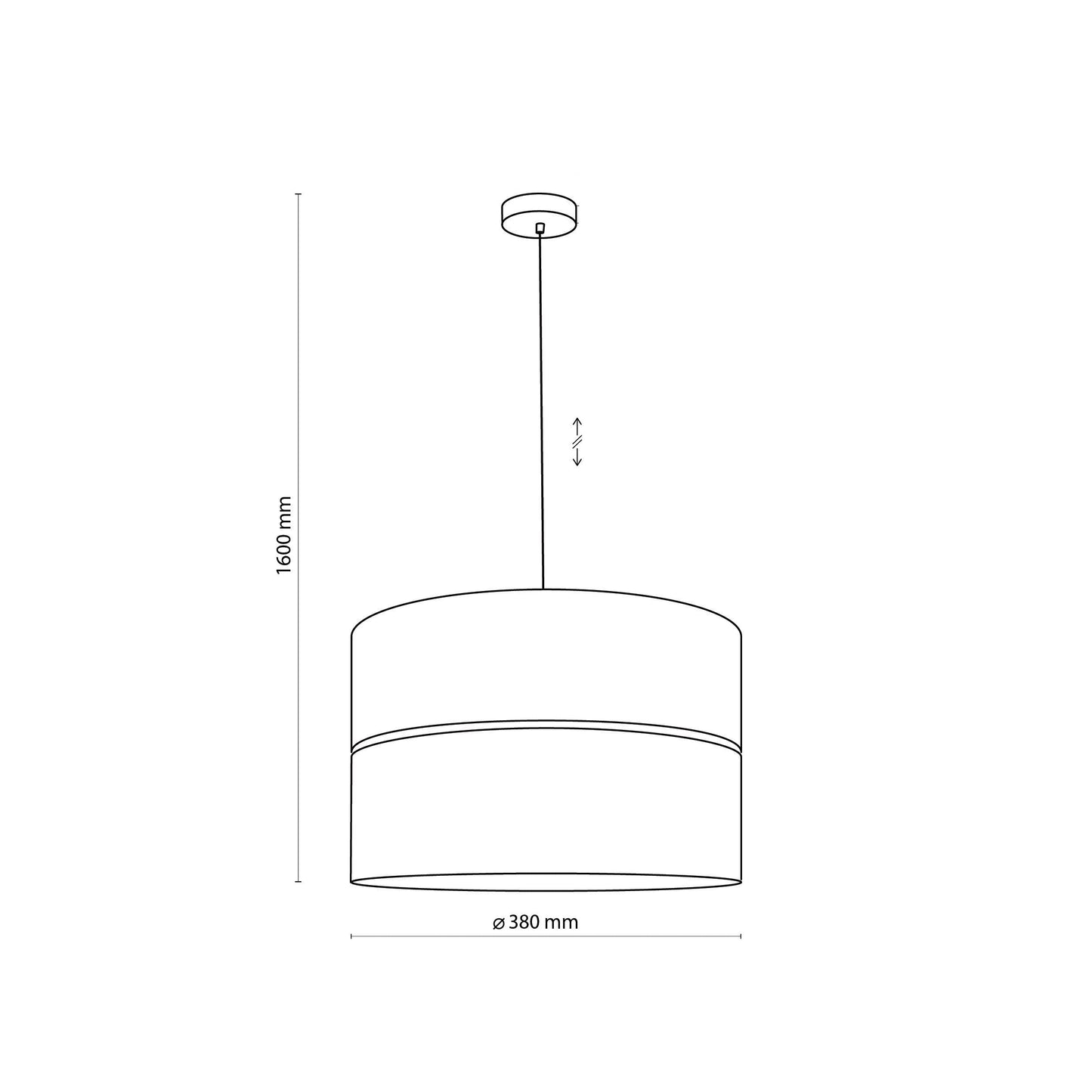 Suspension tambour scandinave Nicol pour salle à manger et chambre à coucher