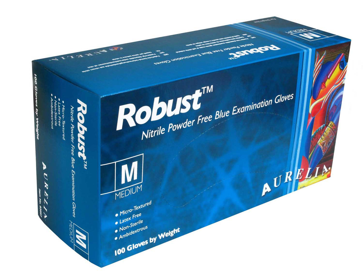 Aurelia Nitrile ROBUST Blue Gloves 5.0 mil