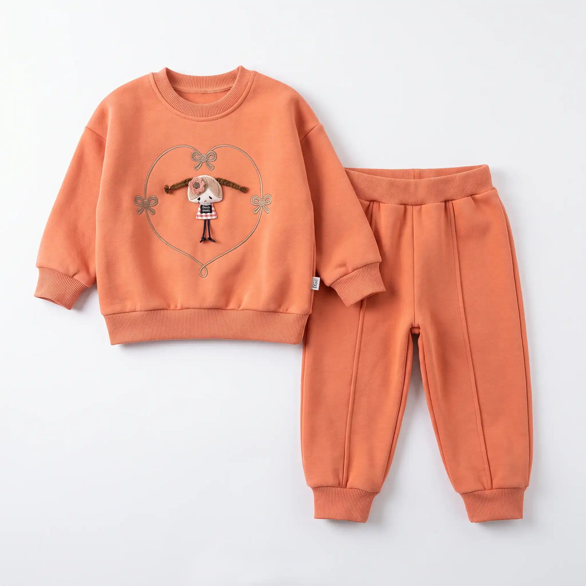 Ribbon Heart Cotton Joggers Set