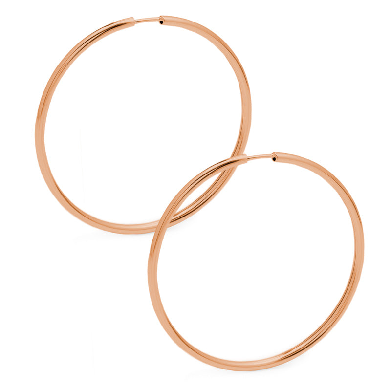Créoles 60 mm en or rose