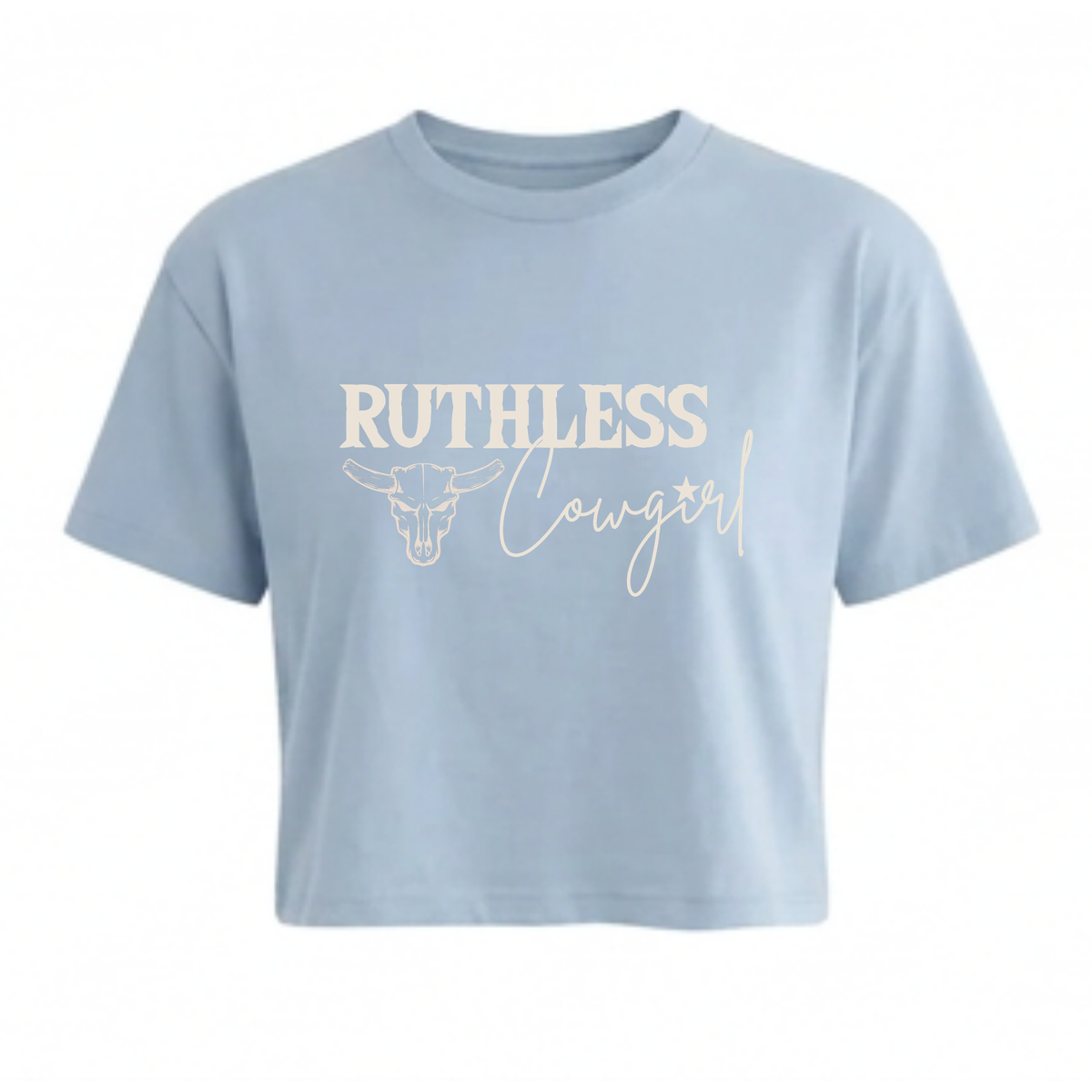 RUTHLESS COWGIRL CROP | Denim Blue