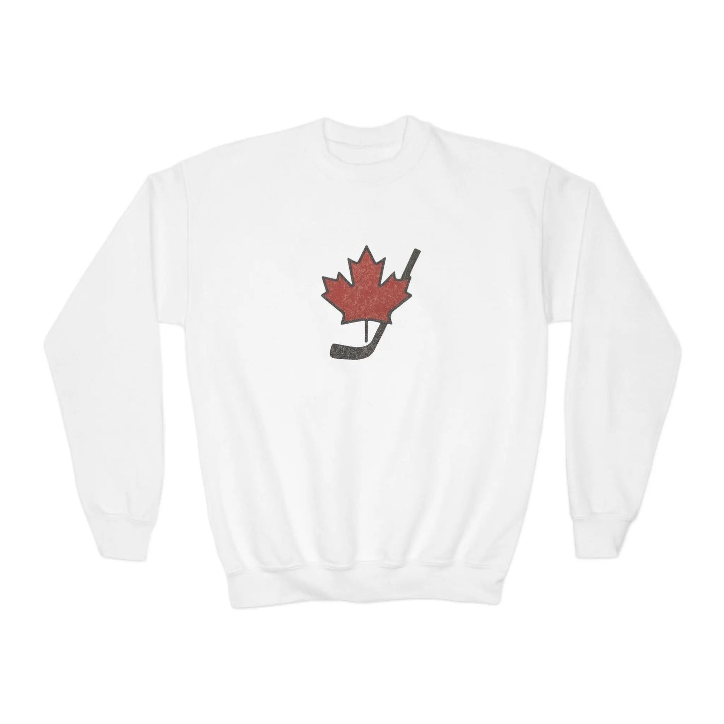 Chandail à col rond pour jeunes Maple Stick – Fierté de la feuille d'érable