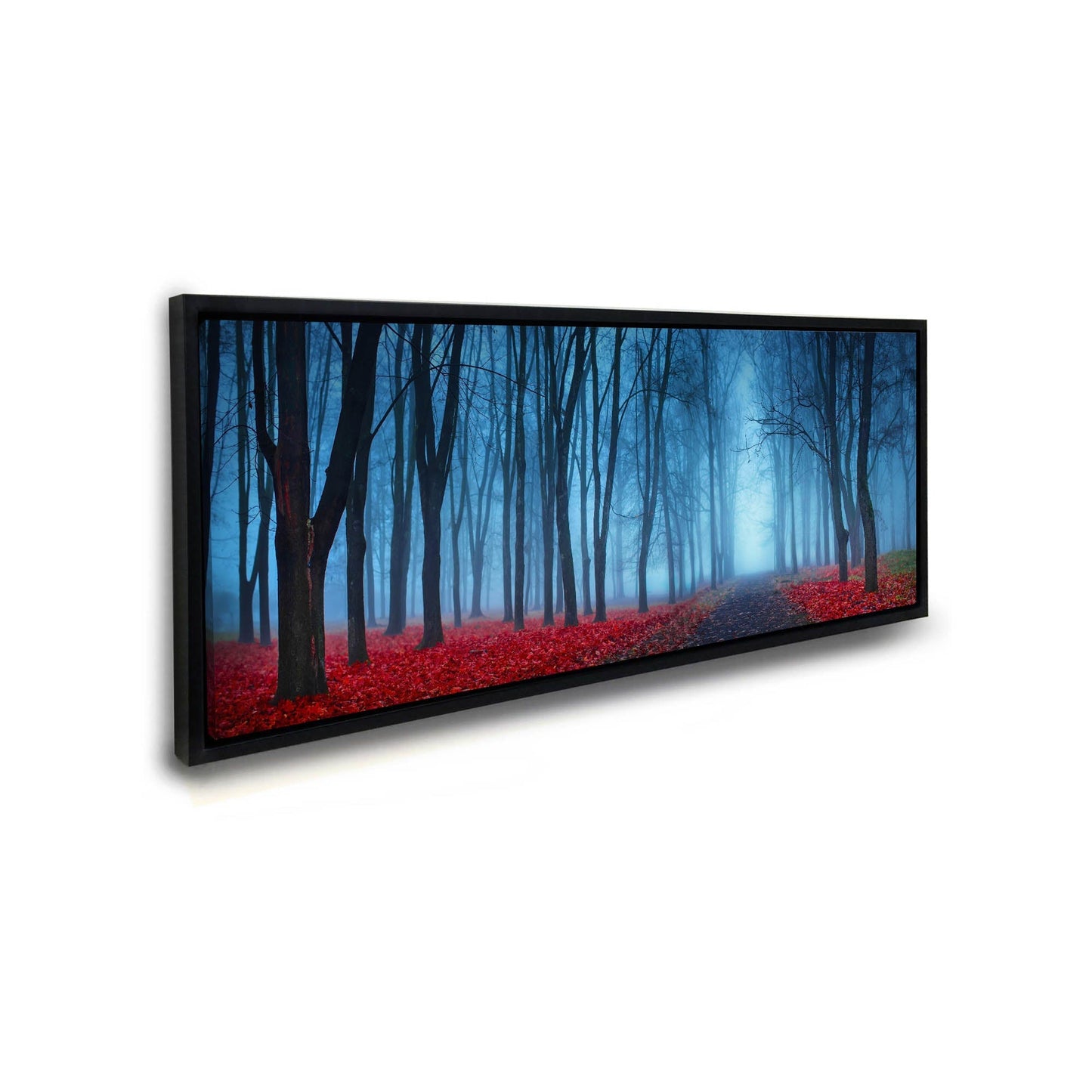 Impression sur toile - Arbres dans la brume bleue - Décoration murale