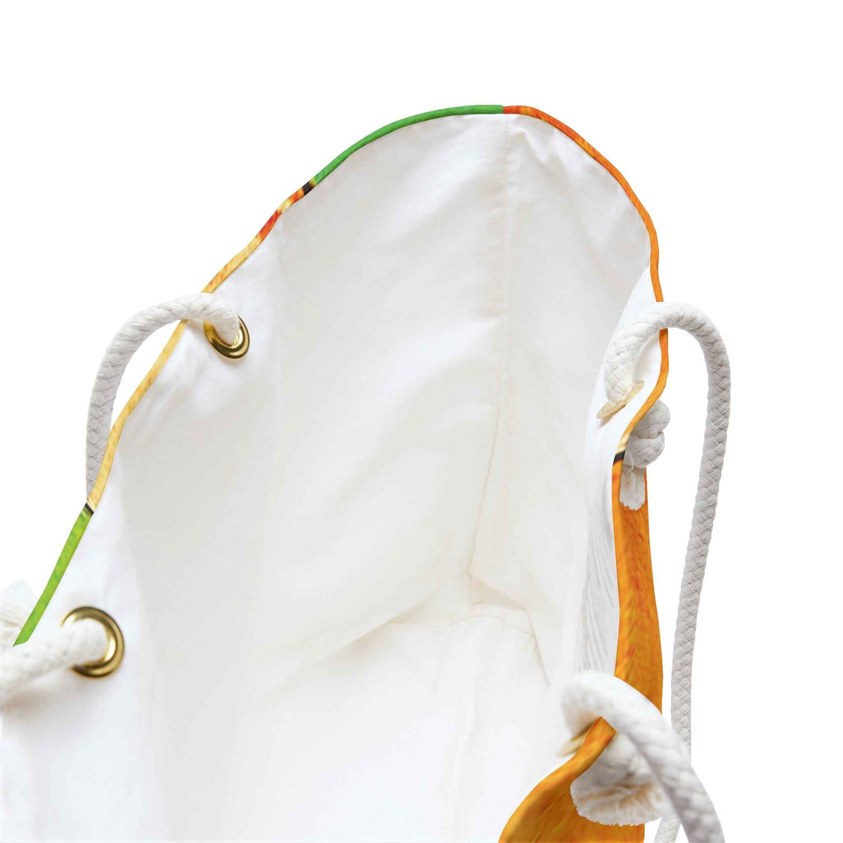 Sac de week-end à motif de briques colorées | Jaune orange vert, grand sac fourre-tout