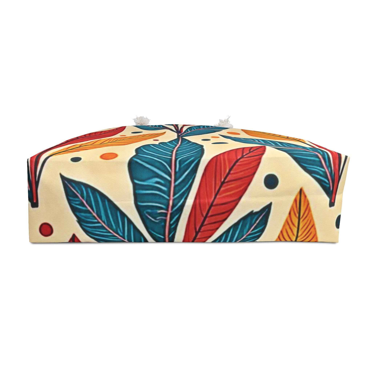 Sac de voyage Weekender à feuilles tropicales colorées | Grand cabas de plage bohème