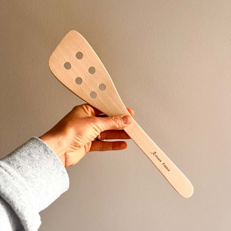 Beechwood Perforated Cooking Spatula