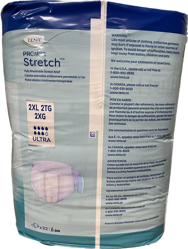 TENA Proskin Stretch Brief 2XL - 32 count