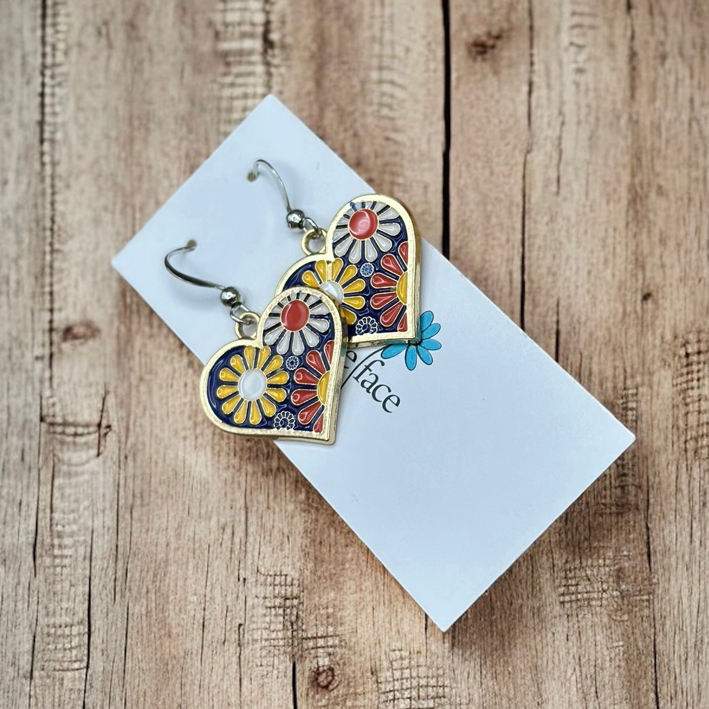 Boucles d'oreilles rétro « Flower Power » – Pompons colorés en émail, hypoallergéniques et légères