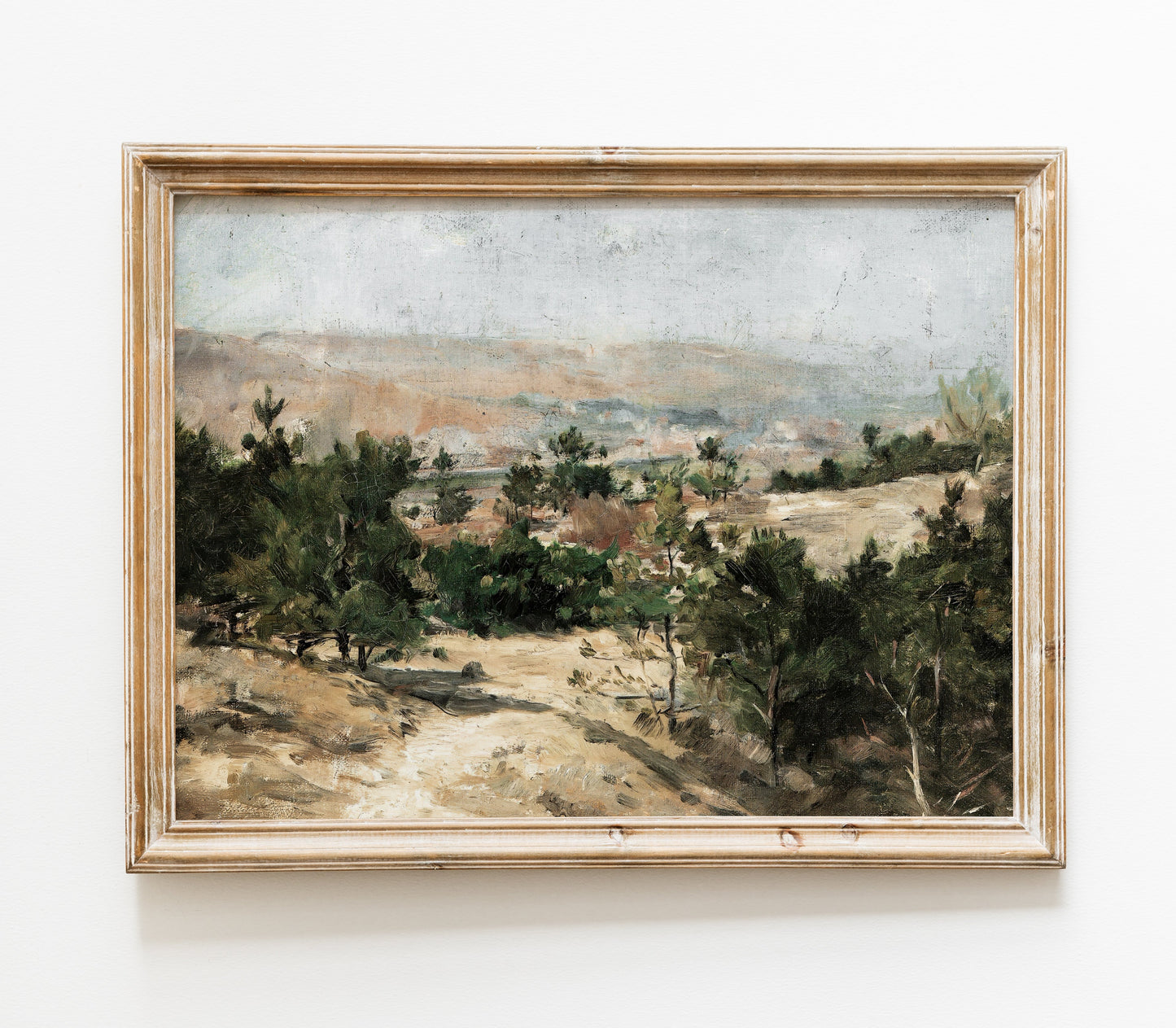 Impression d'art Paysage de village vintage L0126