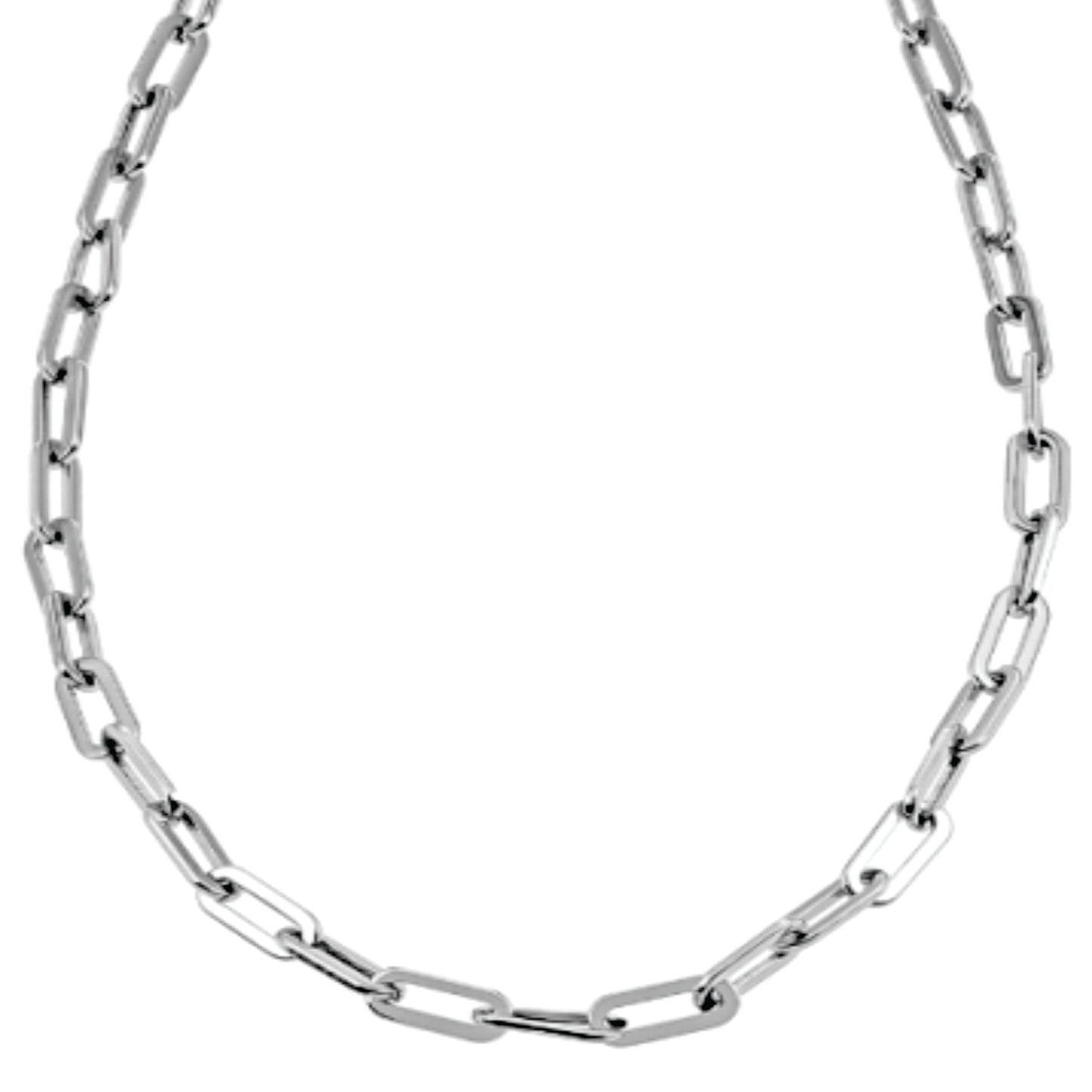 Style BECKENHAM : Collier contemporain maillons trombone en argent – 22 po