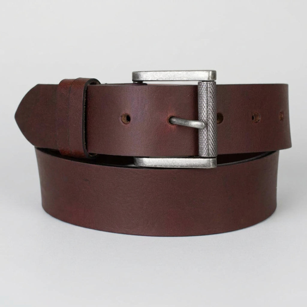 BOL Men's Removable Buckle Oil Pull Up Leather Belt
