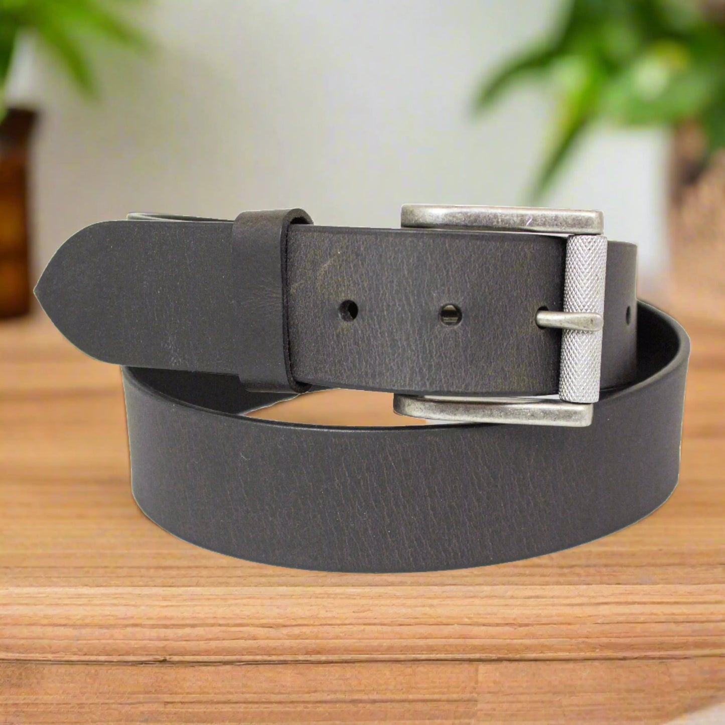 Ceinture BOL en cuir pleine fleur avec boucle à rouleau amovible pour homme