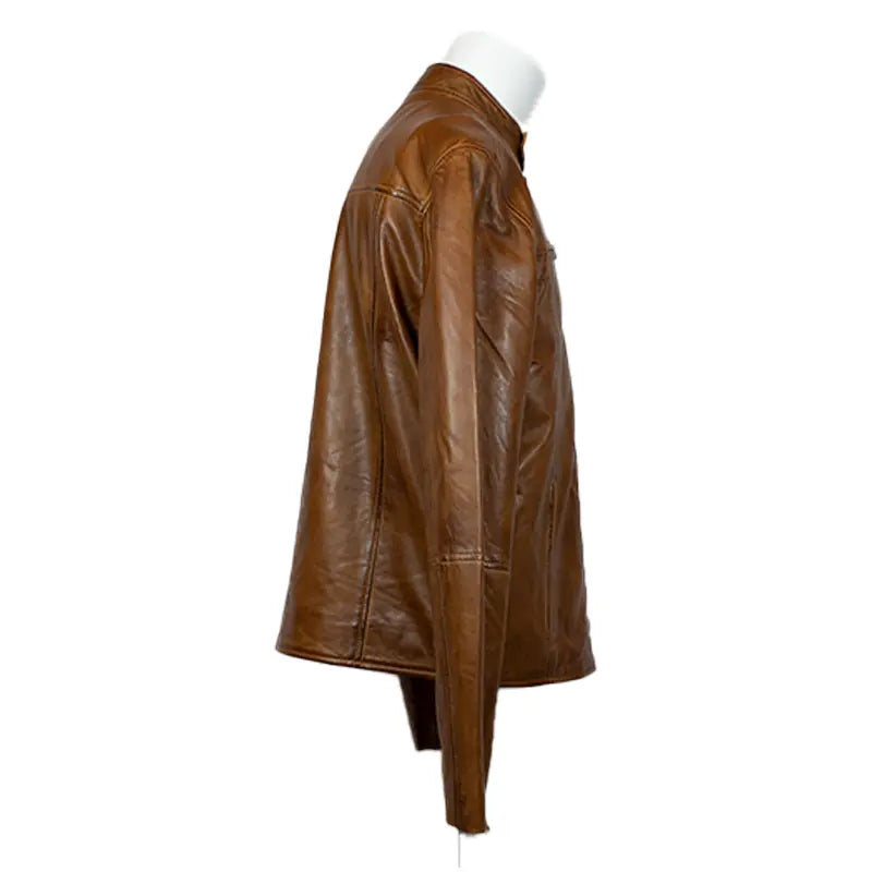Blouson en cuir d'agneau BOL pour homme avec col pressionné