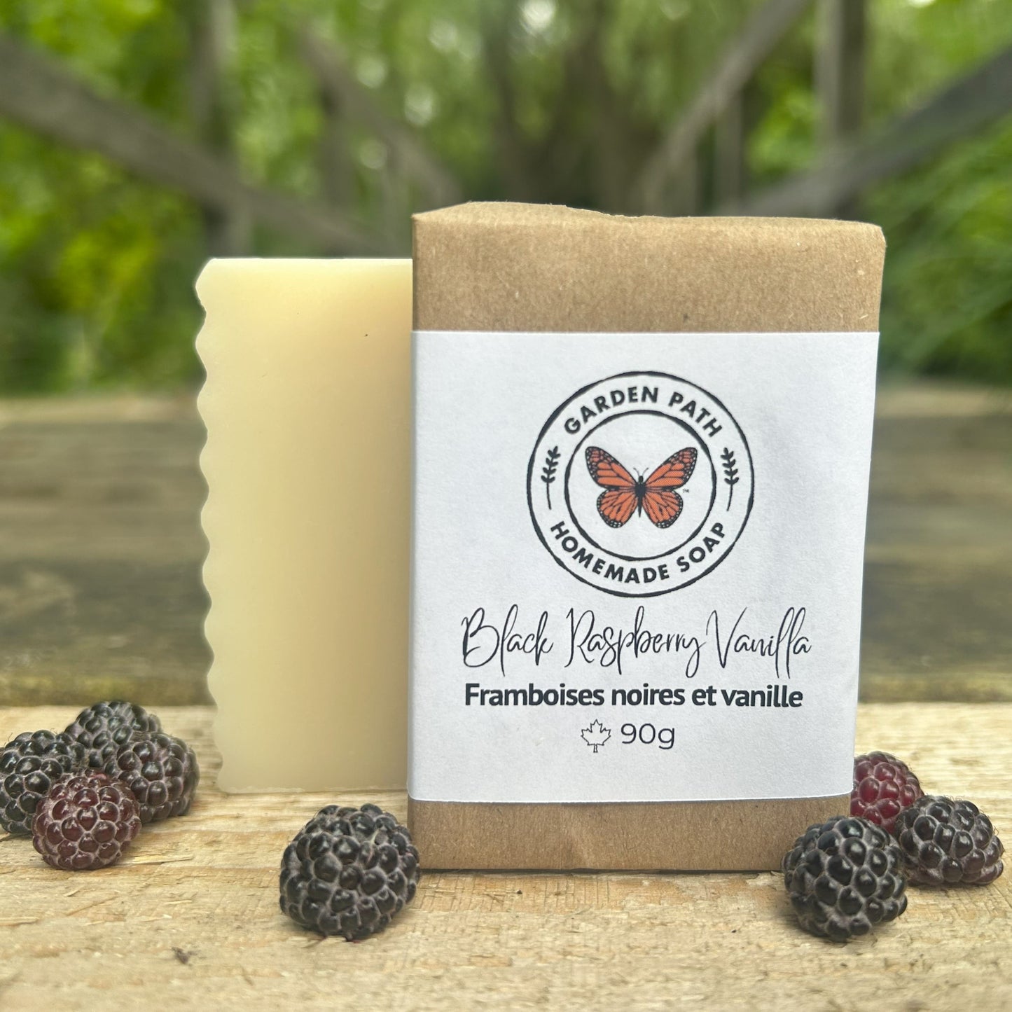 Savon en barre Vanille Framboise Noire | Légèrement parfumé