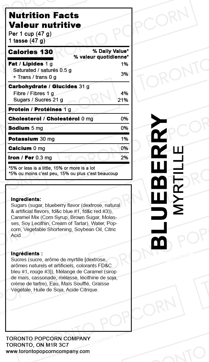 Popcorn aux bleuets