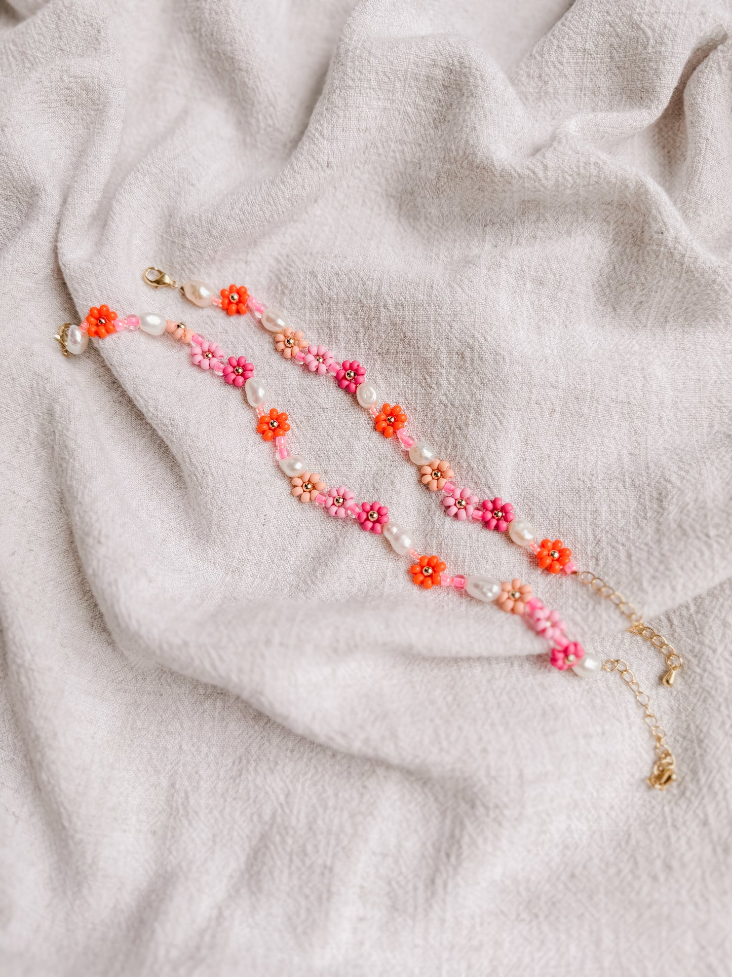 Bracelet Daisy Brights « Pamplemousse rose »