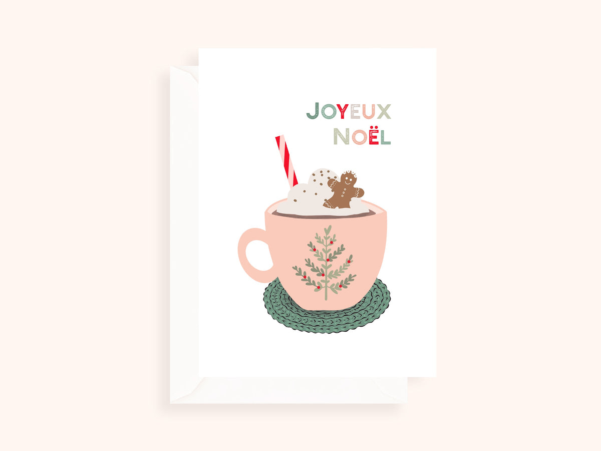 Carte de Noël pliée - format 5x7"