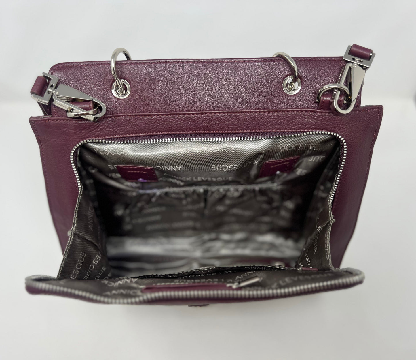 Aubergine Genuine Leather Handbag - Chloé