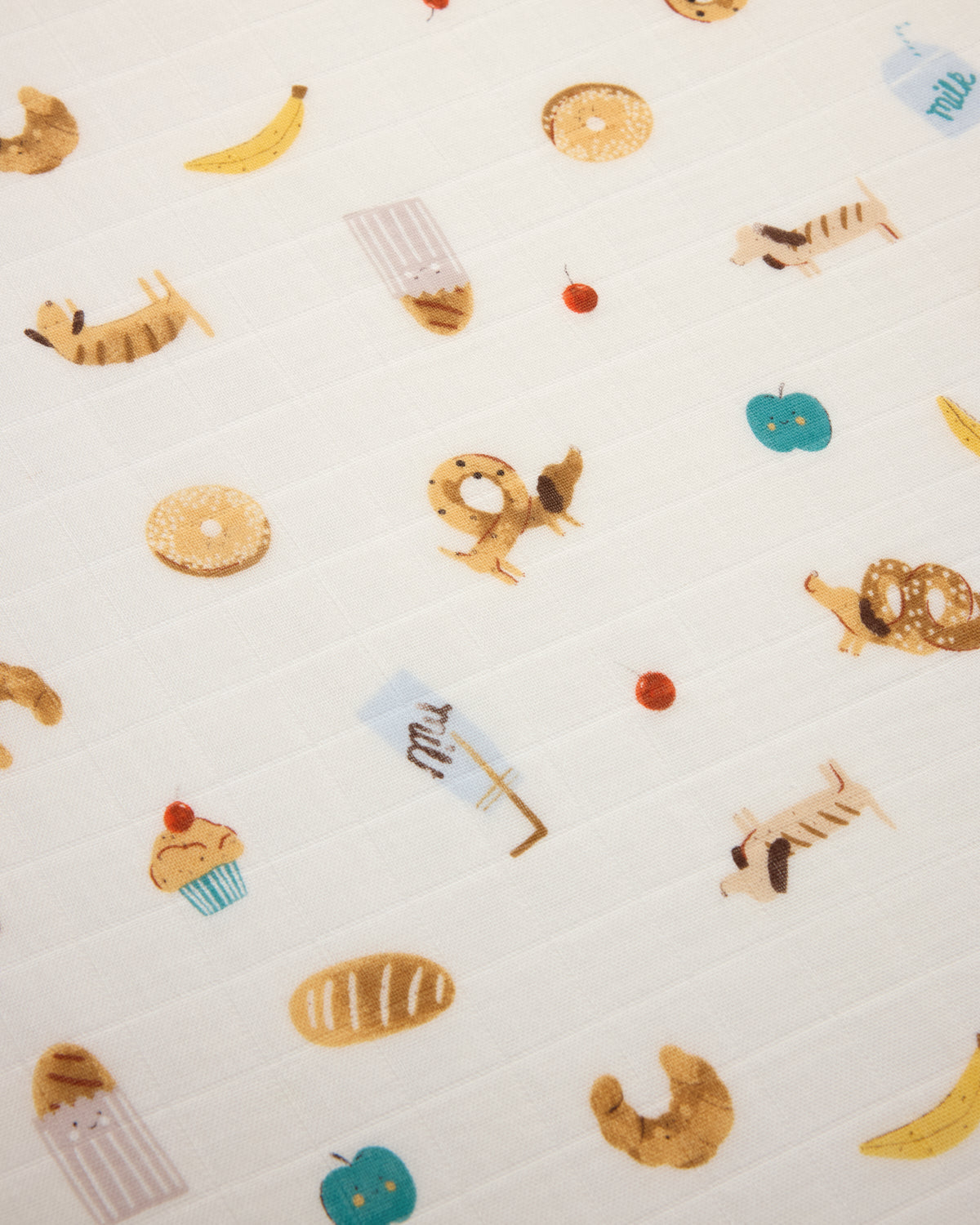 Muslin Fitted Crib Sheet - French Breakfast
