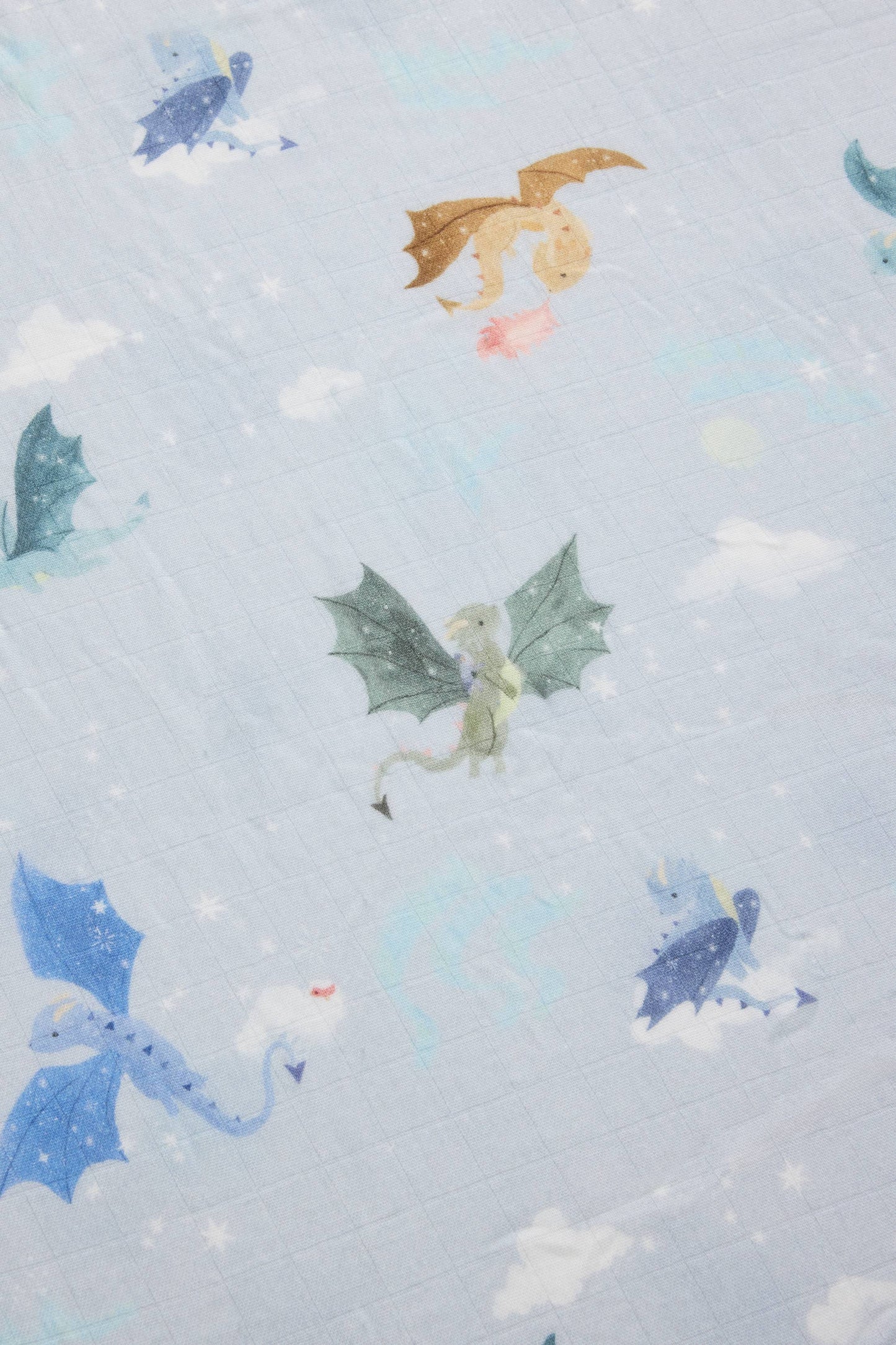 Muslin Fitted Crib Sheet - Magical Dragons