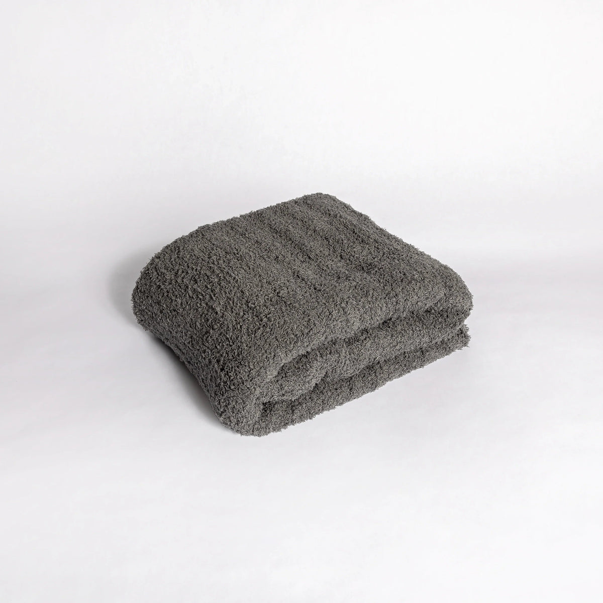 Ribbed Charcoal Toddler Blanket