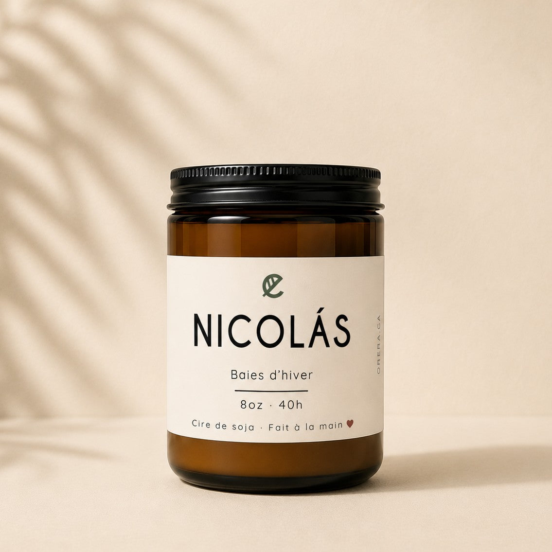 Bougie de soya NICOLÁS baies d'hiver