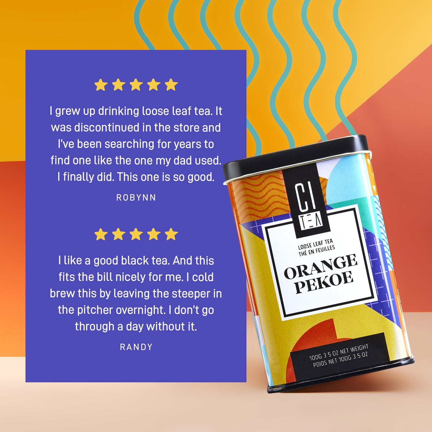 Thé noir Orange Pekoe en vrac avec boule à thé