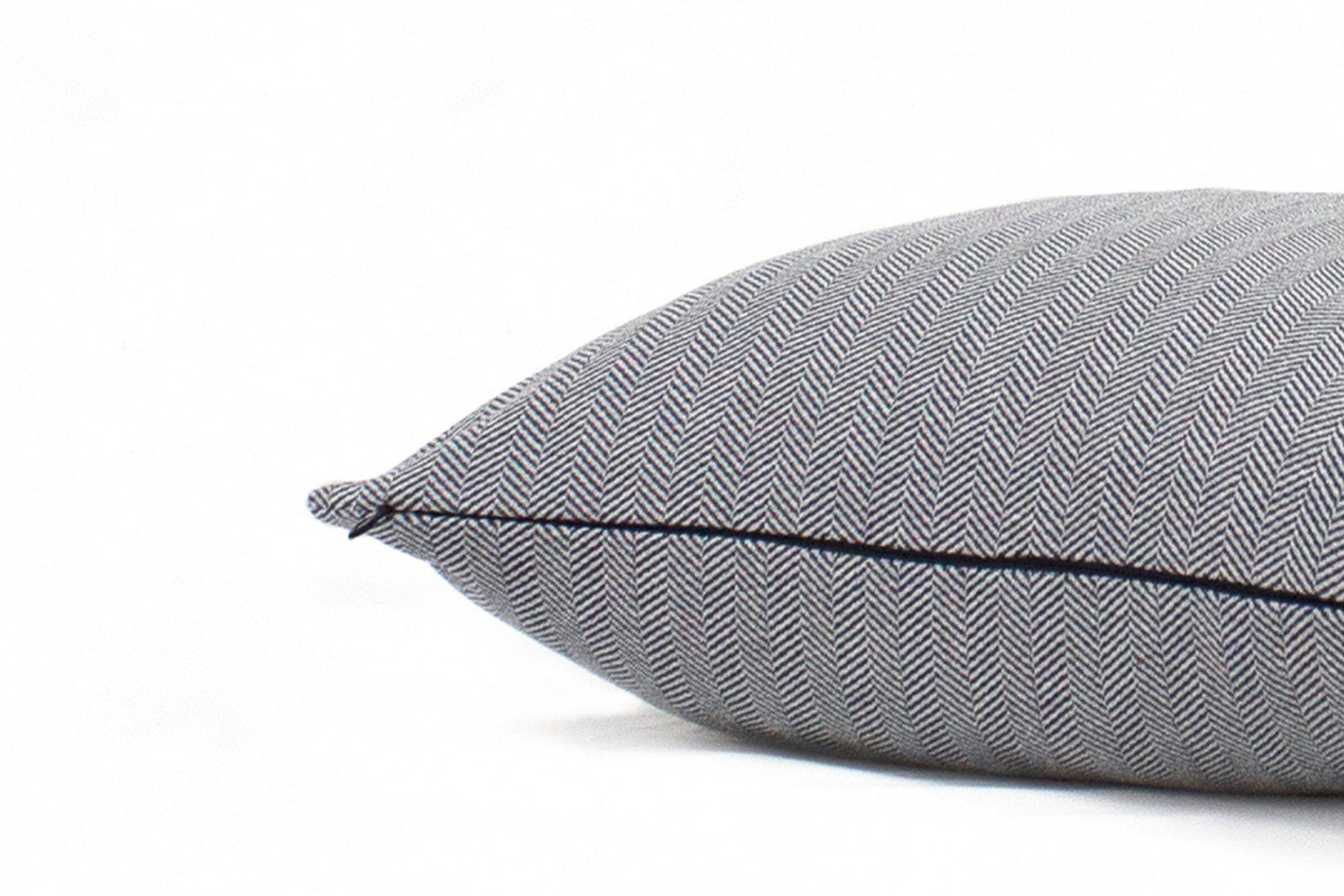 Housse de coussin en jean chevrons