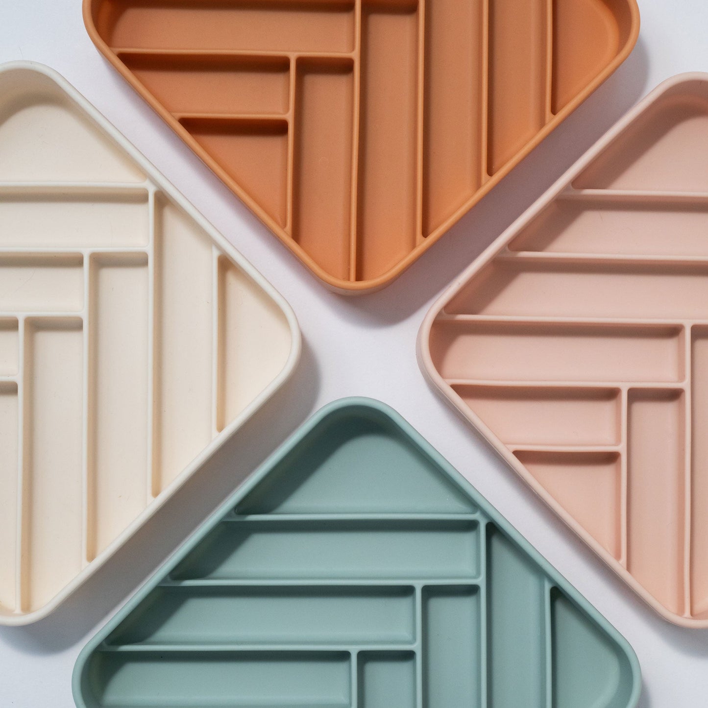 gamelle anti-glouton à chevrons - écume de mer