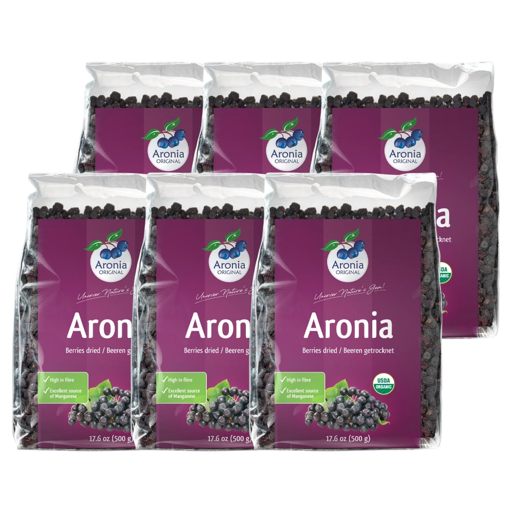 Baies d'aronia biologiques séchées 500 g (17,6 oz)