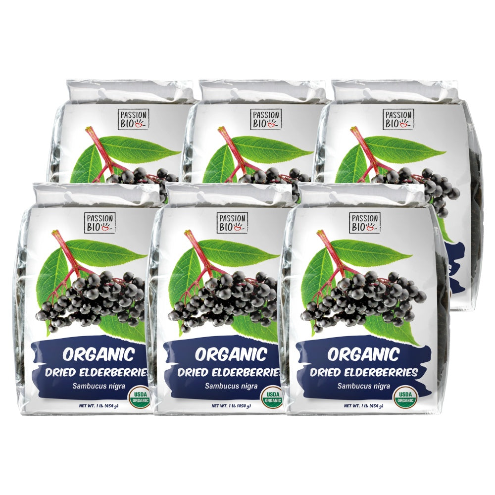 Baies de sureau biologiques séchées 1 lb (454 g)