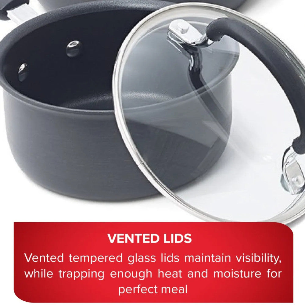 T-FAL E765SC75 Ultimate Hard Anodized Non-Stick 12 pc set - Blemished package with full warranty