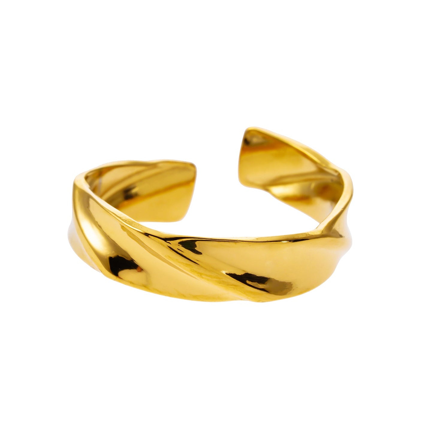 Bague moderniste ELIAS Gold : Formes et Textures