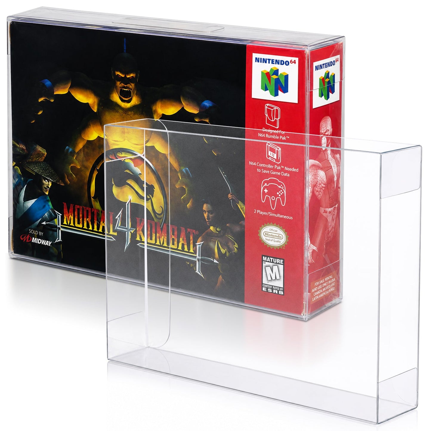 Nintendo N64 SNES Super Nintendo (Game Box) EVORETRO PET Protectors - Pack of 25